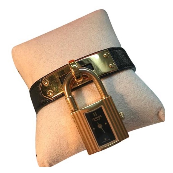 HERMÈS KELLY WATCH WITH LEATHER BRACELET - Picture 1 of 12